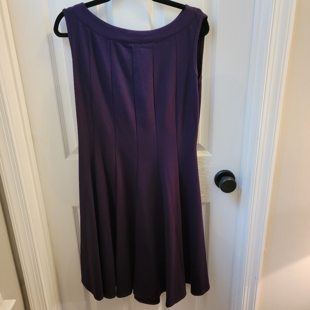 Fit and Flare Purple Dress